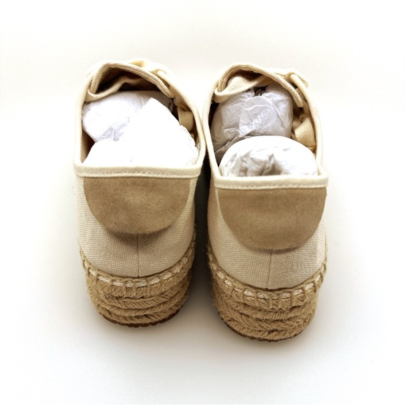 NWOB Tory Burch Seaside Oxford Espadrilles Shoes Vintage Cream Sz 7 - Picture 9 of 9